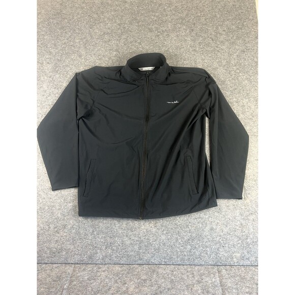 Travis Mathew Golf Jacket Missing Snap Hood Black Size XXL - Picture 1 of 9